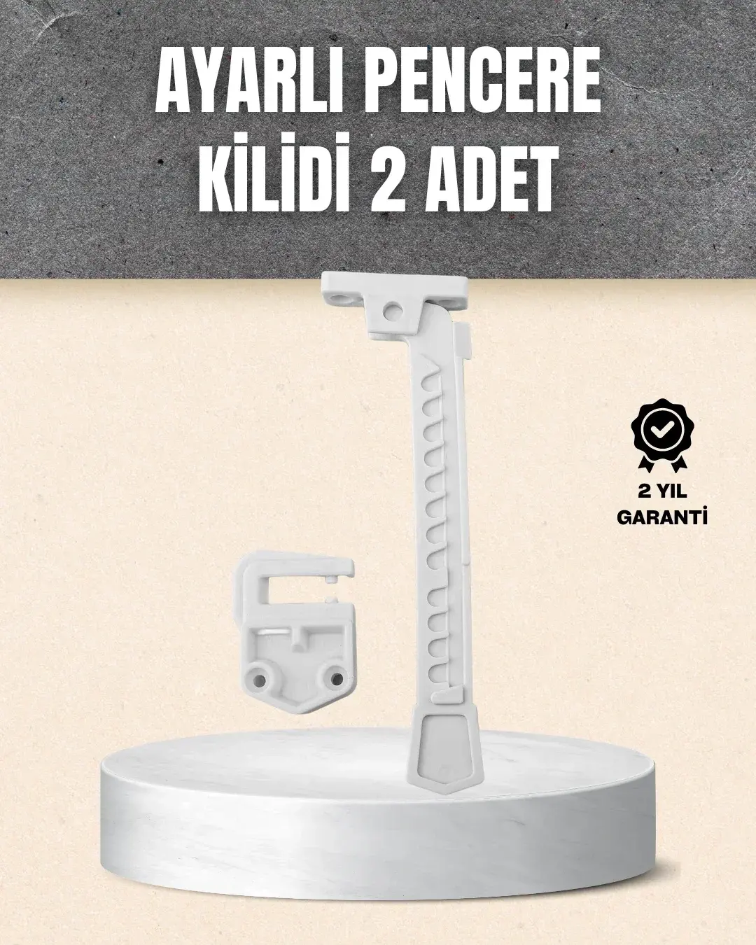 Kolay Montajlı Pencere Açılma Sınırlayıcı 2’li Set