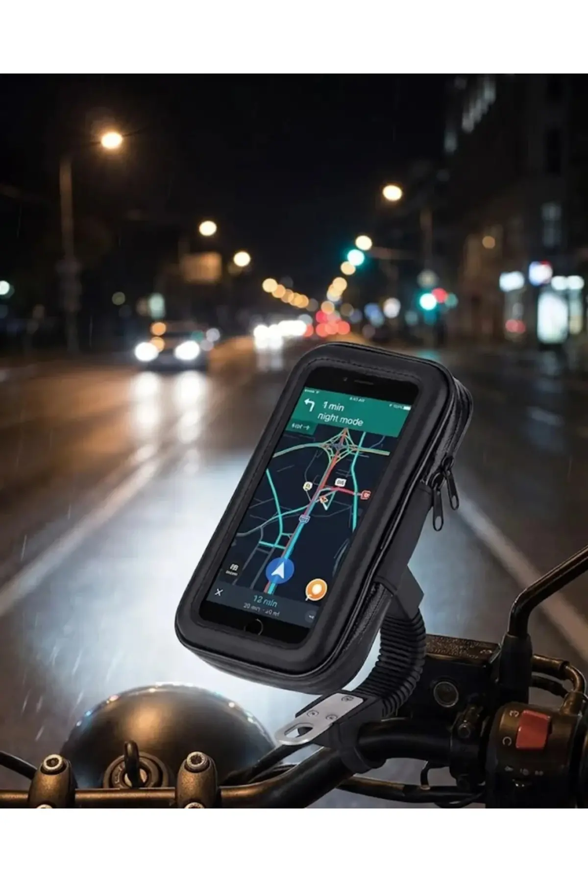 Bisiklet Scooter Motosiklet İçin Su Geçirmez Telefon Standı 360 Derece Döner