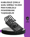 Çoklu Cihaz Uyumu ile Kablolu ve Kablosuz Şarj – Pratik Powerbank-1