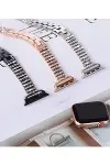 Apple Watch 38mm Live Taşlı Kordon - Gold-3