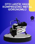 Metal Gövdeli Oto Lastik Hava Kompresörü 12V 140 PSI Hızlı Şişirme-1