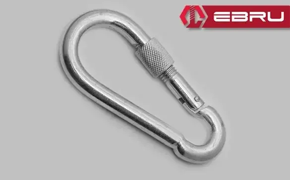 Vidalı Karabina, Kanca, Çengel 10mm - 2 Adet