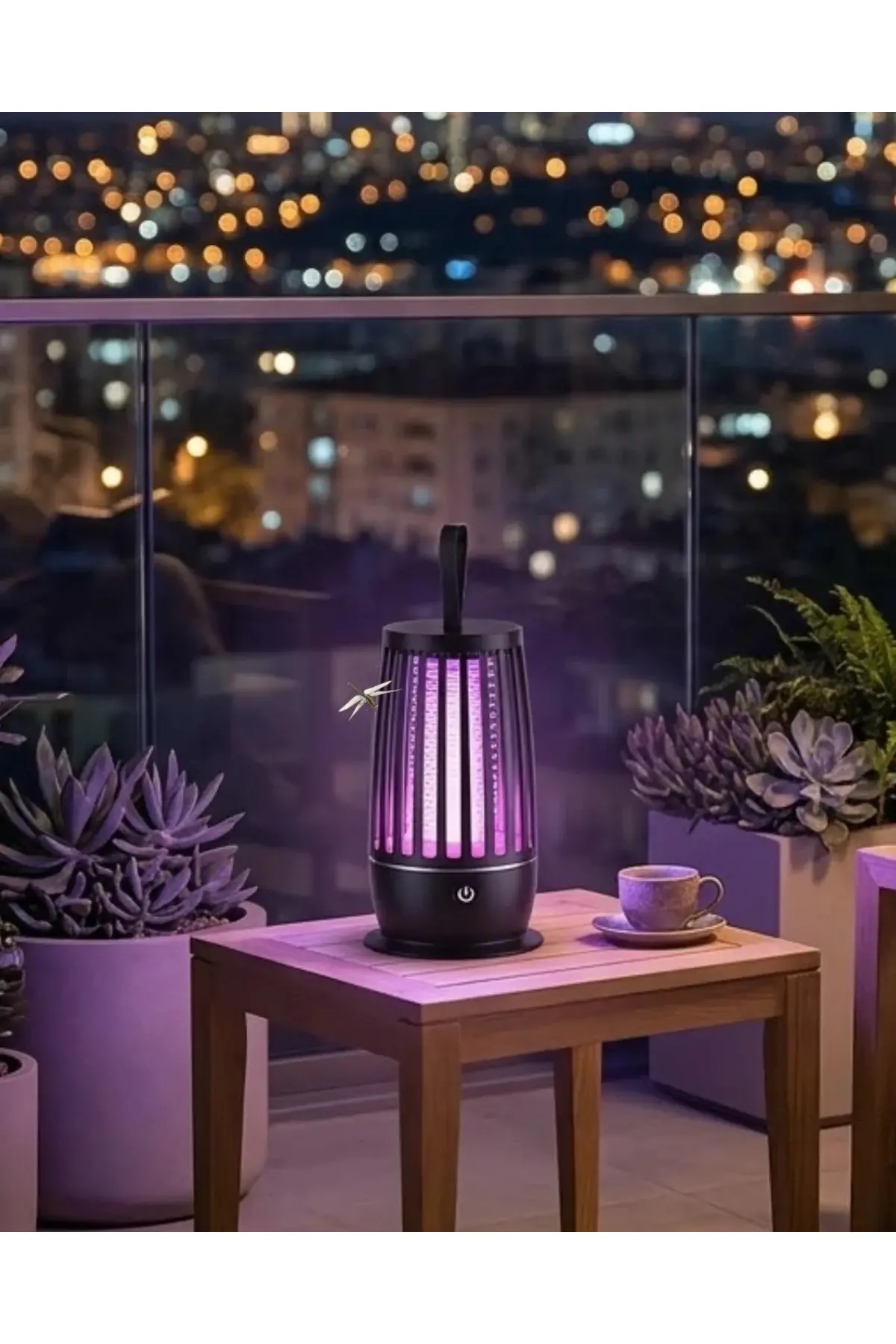 UV Mor Işık Elektrikli Böcek Öldürücü Lamba Gece Aydınlatmalı Sessiz ve Güvenli Kullanım