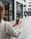 4K Ultra HD Vlog Kamera 2.0 İnç IPS Ekran ve Döner Lens Taşınabilir Aksiyon Kamera-1