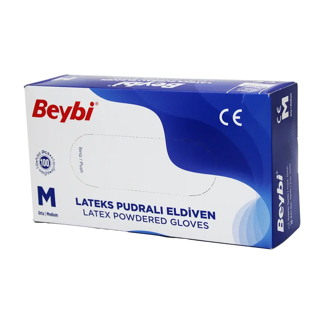 Beybi M Pudralı Muayene Eldiveni 100LÜ