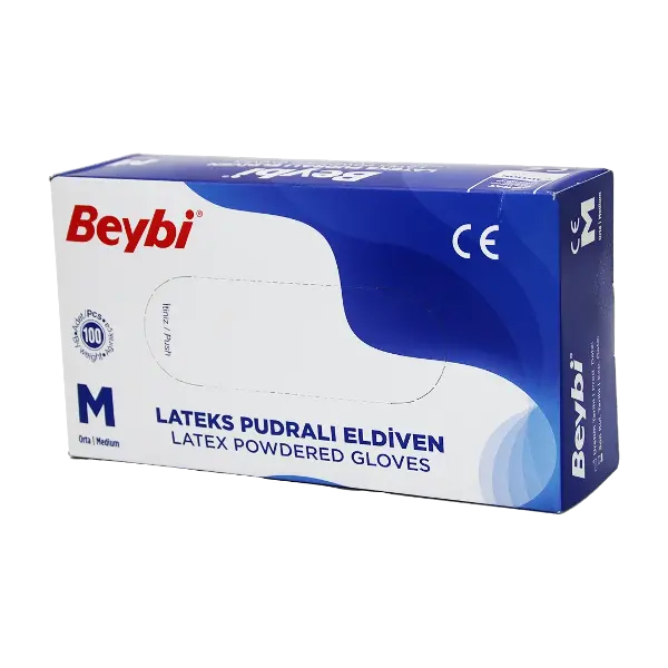 Beybi M Pudralı Muayene Eldiveni 100LÜ