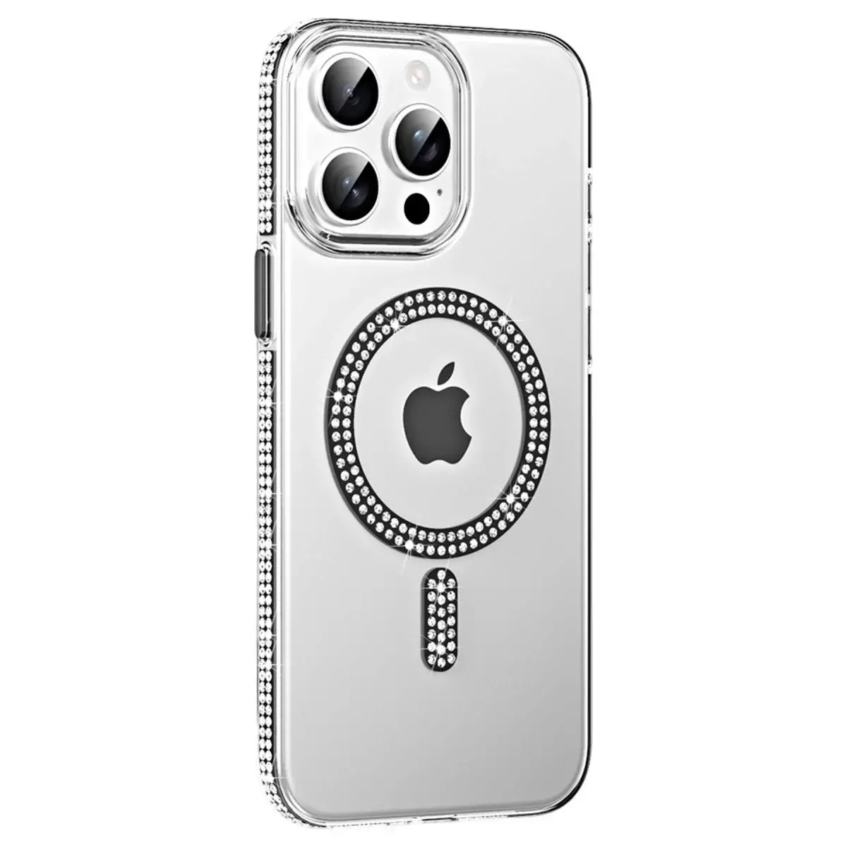 Joko Apple İphone 15 Pro Move Taşlı Magsafe Kapak - Siyah
