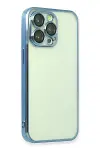 Apple iPhone 13 Pro Kılıf Razer Lensli Silikon - Açık Mavi-2