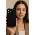 Apple İphone 16e Kılıf Sara Kartvizitli Deri Kılıf - Kırmızı-2