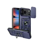 Apple İphone 17 Pro Pars Lens Yüzüklü Silikon - Lacivert-1