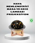 USB Projeksiyon Gece Lambası ve Hava Nemlendirici – Aromaterapi Destekli, Taşınabilir Mini-1