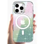 Joko Apple İphone 15 Pro Rasasi Simli Magsafe Kapak - Şeffaf-2