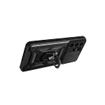 Samsung Galaxy S24 Ultra Kılıf Pars Lens Yüzüklü Silikon - Siyah-3