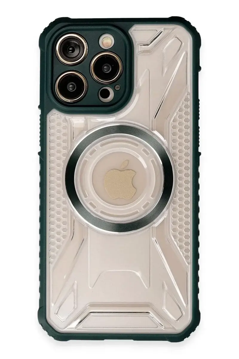 Apple iPhone 14 Pro Kılıf Prag Magneticsafe Kapak - Koyu Yeşil