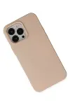 Apple iPhone 15 Pro Kılıf Nano içi Kadife Silikon - Pudra-3