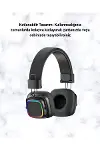 Kablosuz RGB Işıklı Katlanabilir Bluetooth Kulak Üstü Kulaklık-2