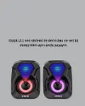 2.1 K RGB LED Oyun Hoparlörü Subwoofer Destekli-2
