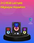2.1 K RGB LED Oyun Hoparlörü Subwoofer Destekli-1