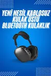 2025 Model Kulak Üstü Kablosuz Bluetooth Kulaklık Gürültü Azalta Uzun Pil-1