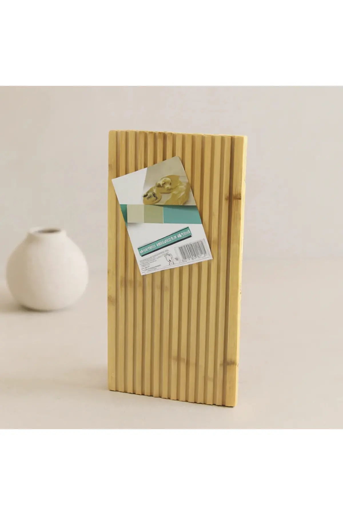 Bambu Servis Sunum Tahtası 17x39x1.5 cm - Çift Taraflı Düz & Klı
