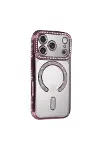 Apple İphone 17 Pro Joke Simli Magneticsafe Kılıf - Pembe-2