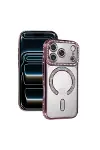 Apple İphone 17 Pro Joke Simli Magneticsafe Kılıf - Pembe-1