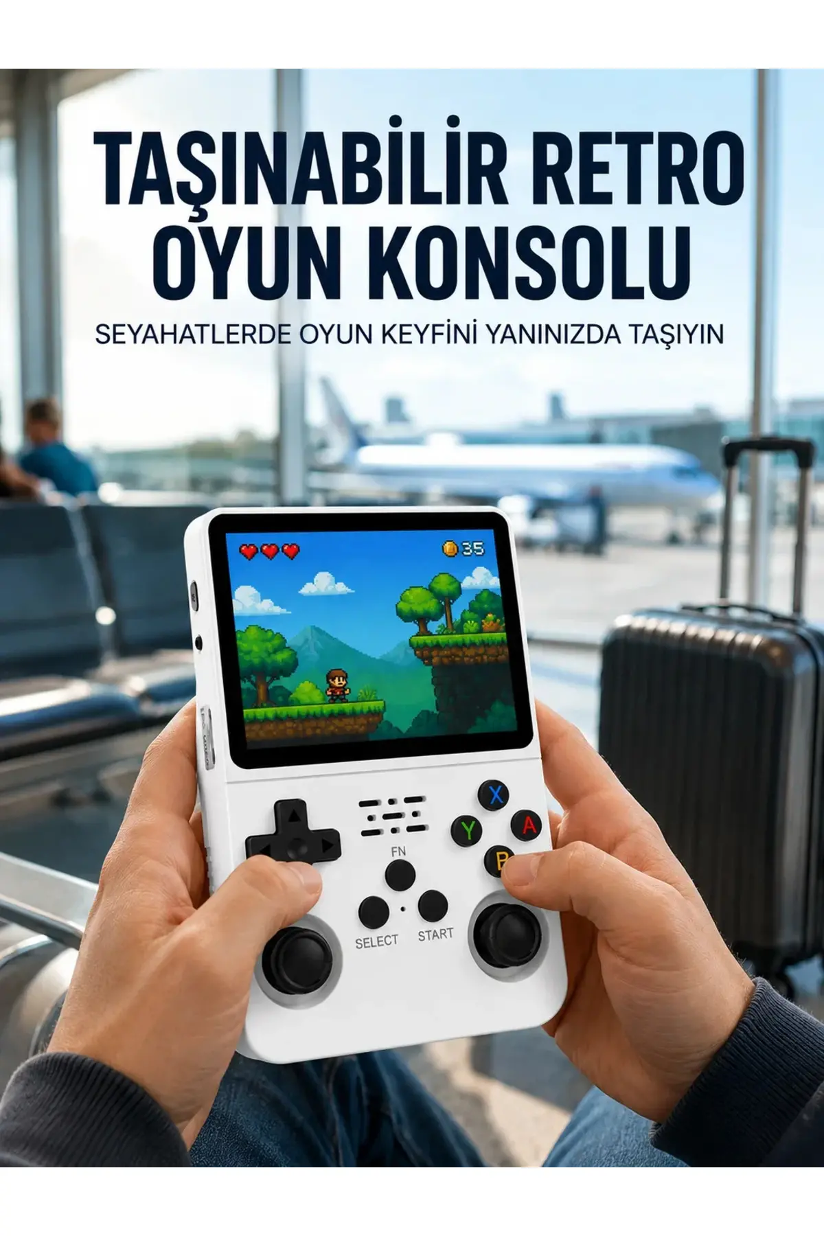 Retro Oyun Cihazı – Çift croSD Desteği, Çoklu Platform Uyumu, 3200 mAh Batarya Yeni Nesil