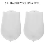 Hamur Torbası 2 li Set Orta ve Büyük Hamur Silikon Şeffaf Yoğurma Torbası Ekmek Makarna Mantı Yoğur-1