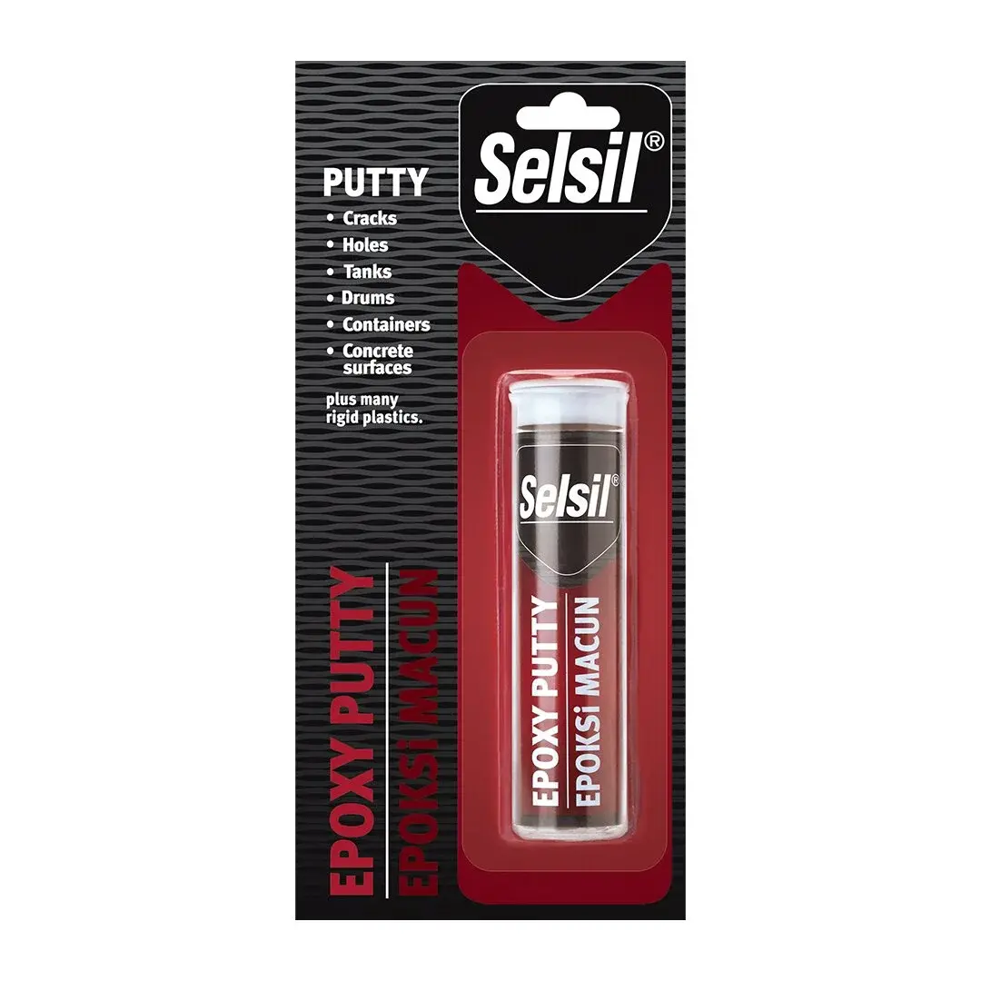 Selsil Epoxy Putty - Epoksi Macun Isıya Dayanıklı Yapıştırcı 57GR Ahşap - Metal - Cam - Serak