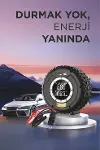 Taşnabilir Araç Akü Takviyeli,powerbank Destekli,ışıklı Oto Hava Kompresörü-3