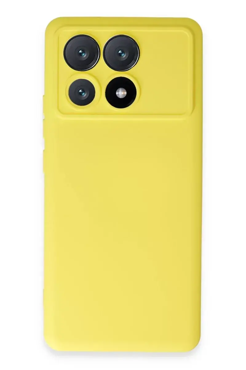 Xiao Poco X6 Pro Kılıf Nano içi Kadife Silikon - Sarı