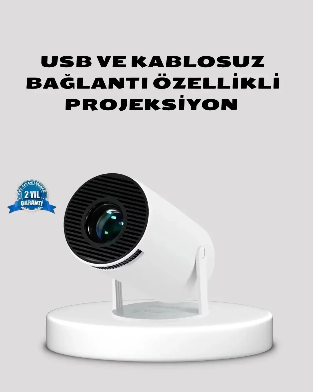 HD USB Bağlantılı 4K Destekli Taşınabilir Projeksiyon Cihazı