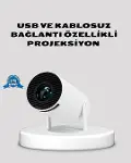 HD USB Bağlantılı 4K Destekli Taşınabilir Projeksiyon Cihazı-1