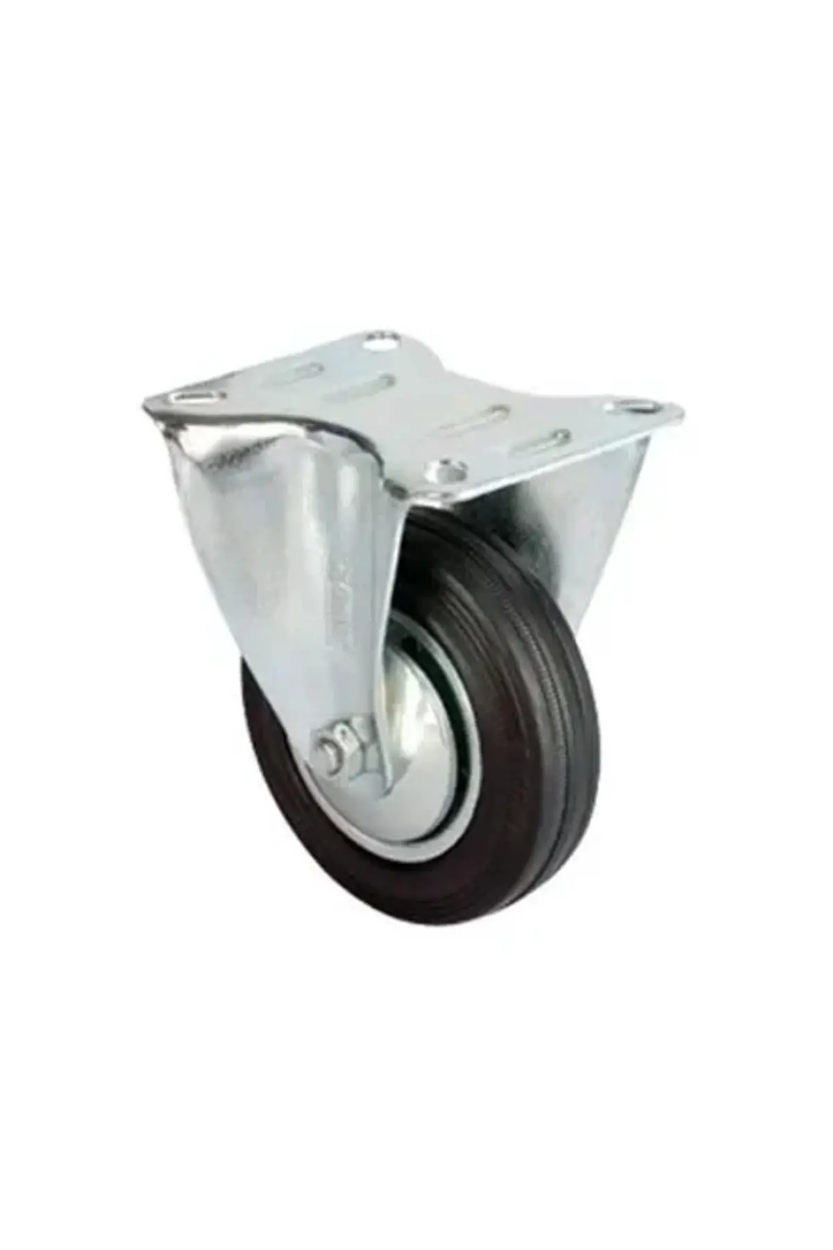 Servis Tekeri - Tablalı Siyah Sabit - Çap 150 Mm