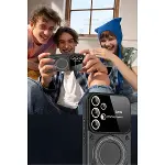 Samsung Galaxy S25 Ultra Kılıf Joy Lens Standlı Kapak - Koyu Yeşil-2