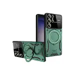 Samsung Galaxy S25 Ultra Kılıf Joy Lens Standlı Kapak - Koyu Yeşil-1