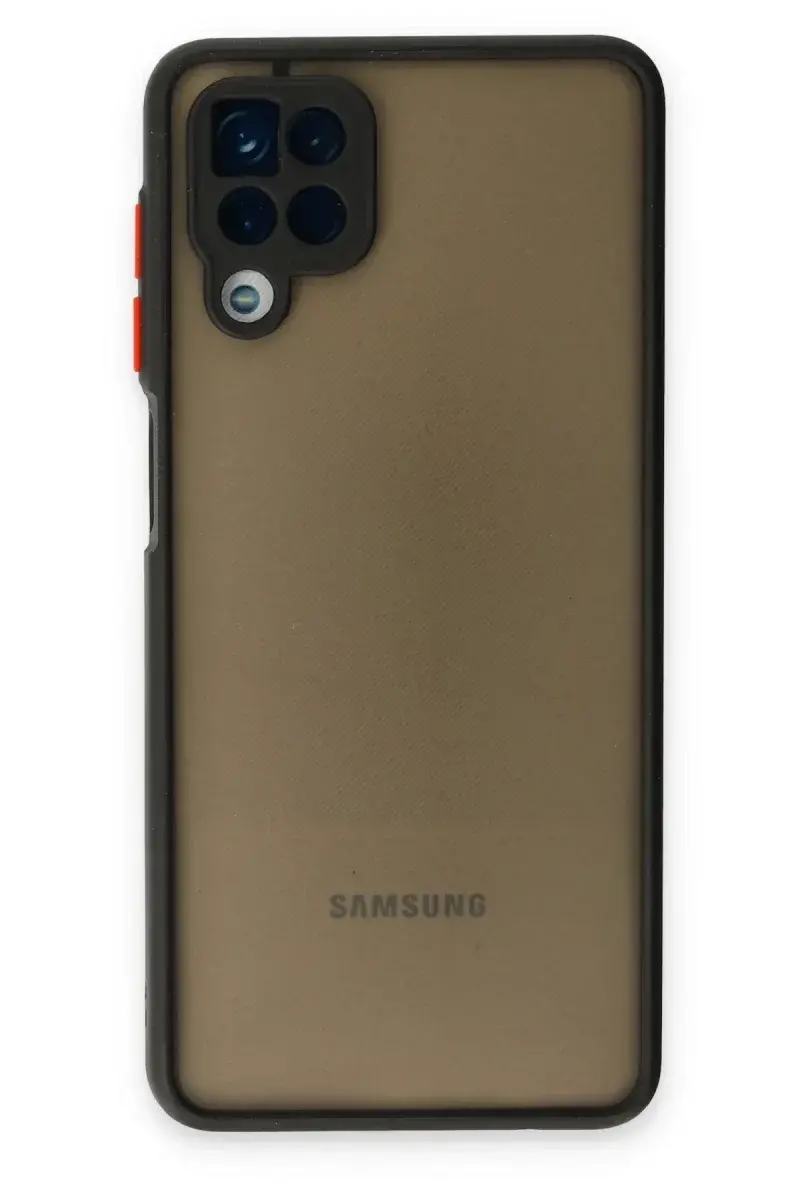 Samsung Galaxy A12 Kılıf Montreal Silikon Kapak - Siyah