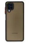 Samsung Galaxy A12 Kılıf Montreal Silikon Kapak - Siyah-1