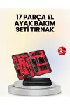17 Parçalık Deri Kaplamalı Manikür Seti-1