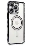 Apple iPhone 16 Pro Kılıf Joke Simli Magneticsafe Kılıf - Siyah-1