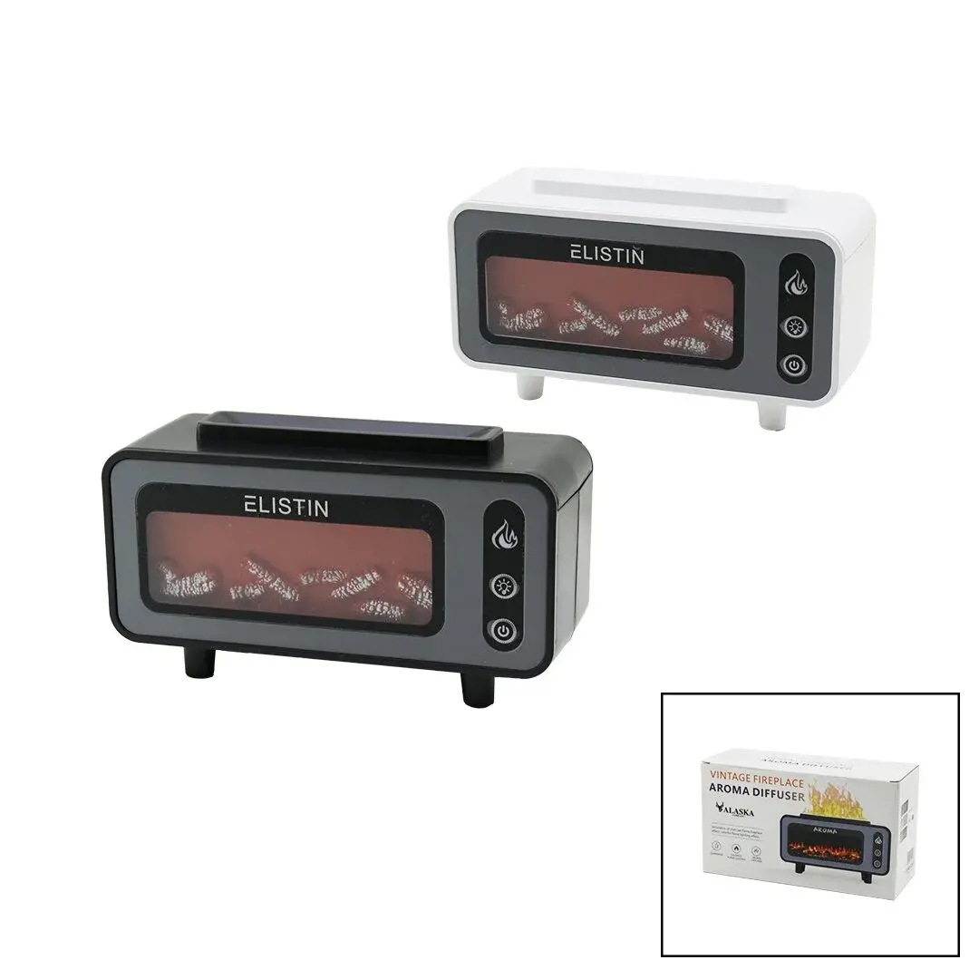 Mini Şömine 200ML Usb Şarjlı - Işıklı Hava Nemlendirici Buhar Makine - Koku Giderici 4.5W