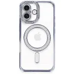 Apple iPhone 16 Plus Kılıf Joke Simli Magneticsafe Kılıf - Mavi-3