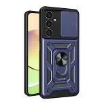 Samsung Galaxy A25 5g Kılıf Pars Lens Yüzüklü Silikon - Lacivert-1