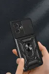 Xiao Red Note 13 Pro Plus Kılıf Pars Lens Yüzüklü Silikon - Lacivert-3