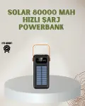 Powerbank Solar Fenerli Çoklu Kablolu Taşınabilir Şarj Aleti-1