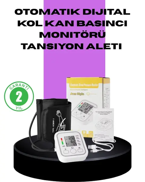 Elektronik Tansiyon Ölçer LCD Dijital Ekranlı