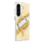Onegif Samsung Galaxy A56 Lotus Simli Magsafe Kapak - Gümüş-2