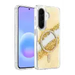 Onegif Samsung Galaxy A56 Lotus Simli Magsafe Kapak - Gümüş-1
