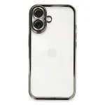 Apple iPhone 16 Kılıf Razer Lensli Silikon - Titanyum Gri-3