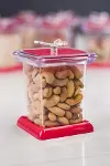 Akrilik Fuşya 12 Li Baharat Kavanozu & Baharatlık & Baharatlık Seti 200 ML ( CAM DEĞİLDİR )-3